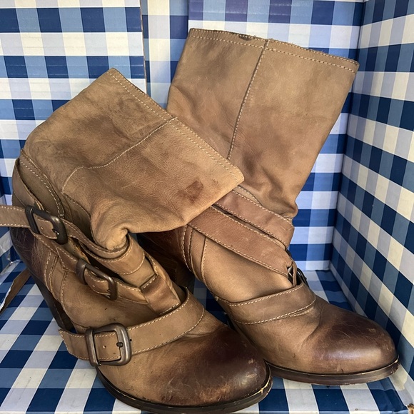 Steve Madden Freeway Leather Boots Women’s Size 8 - Picture 3 of 13